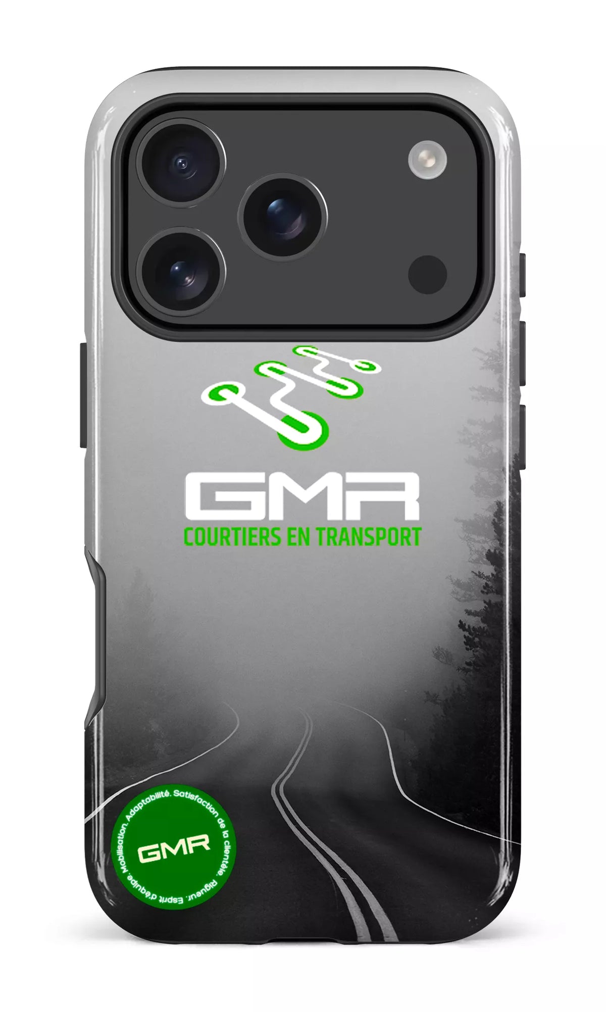 iPhone 17 Pro Impact Case GMR Route Noir et Blanc -
