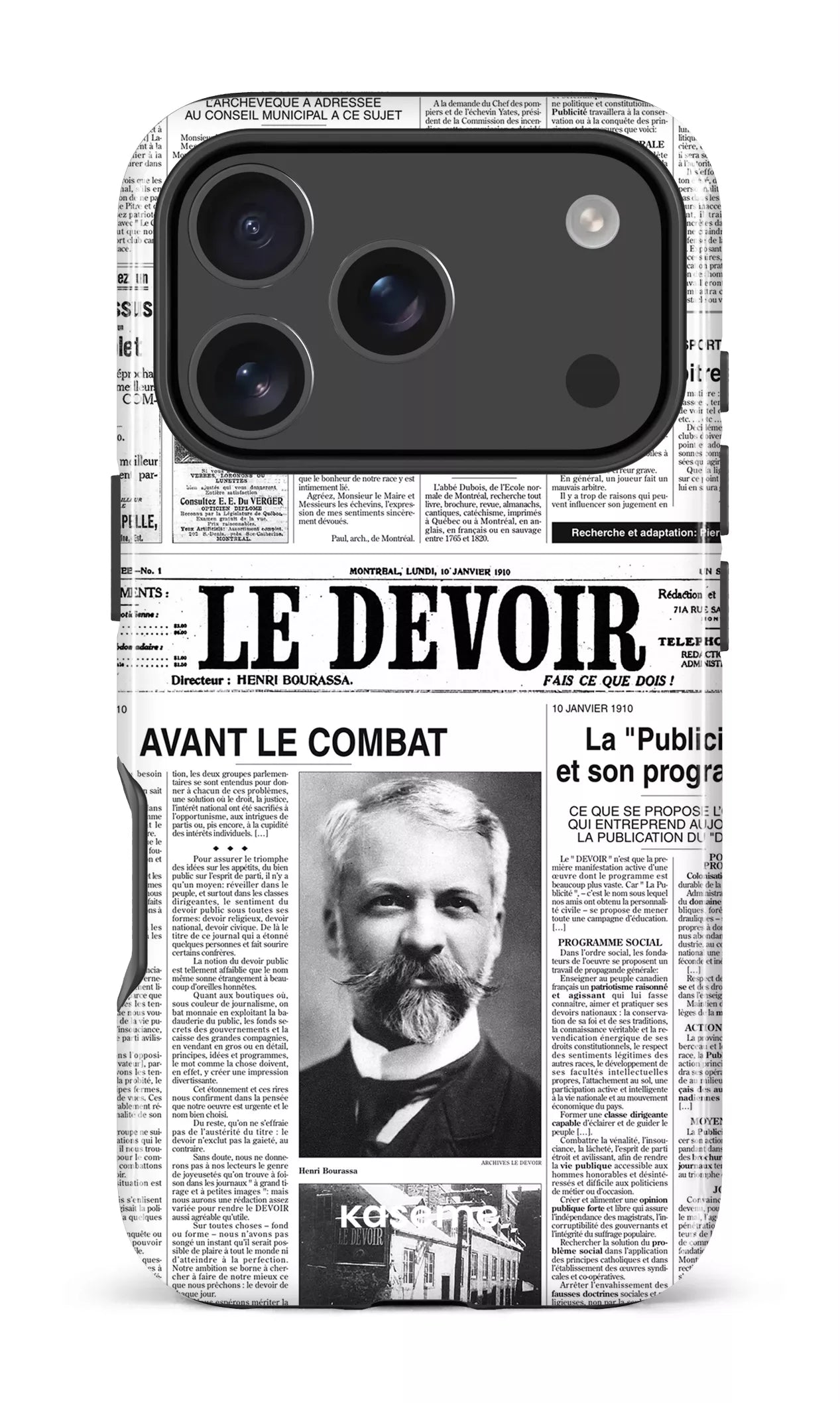 iPhone 17 Pro Impact Case Le Devoir — Premier édito -