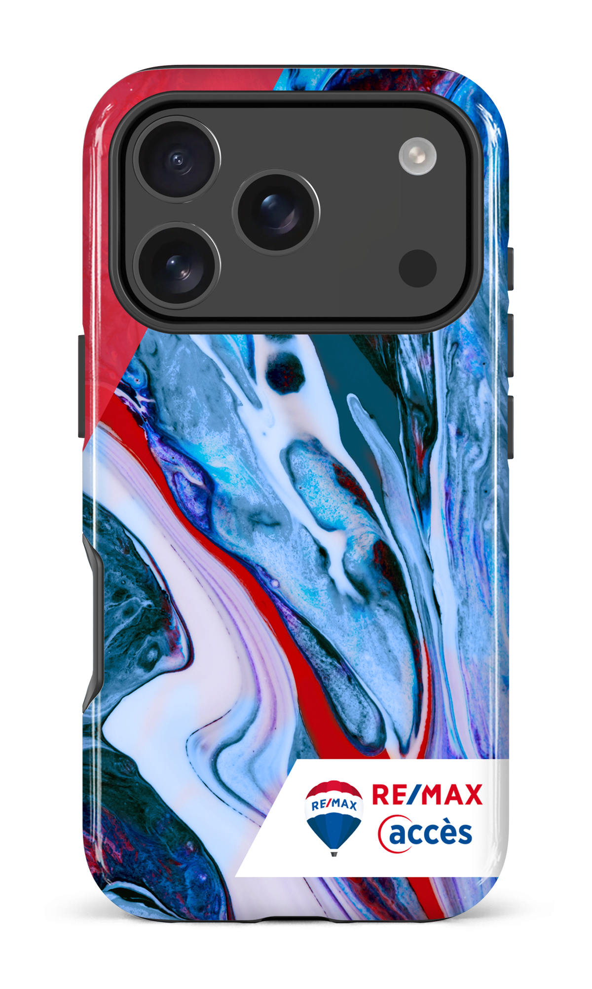 iPhone 17 Pro Impact Case Peinture marbrée claire -