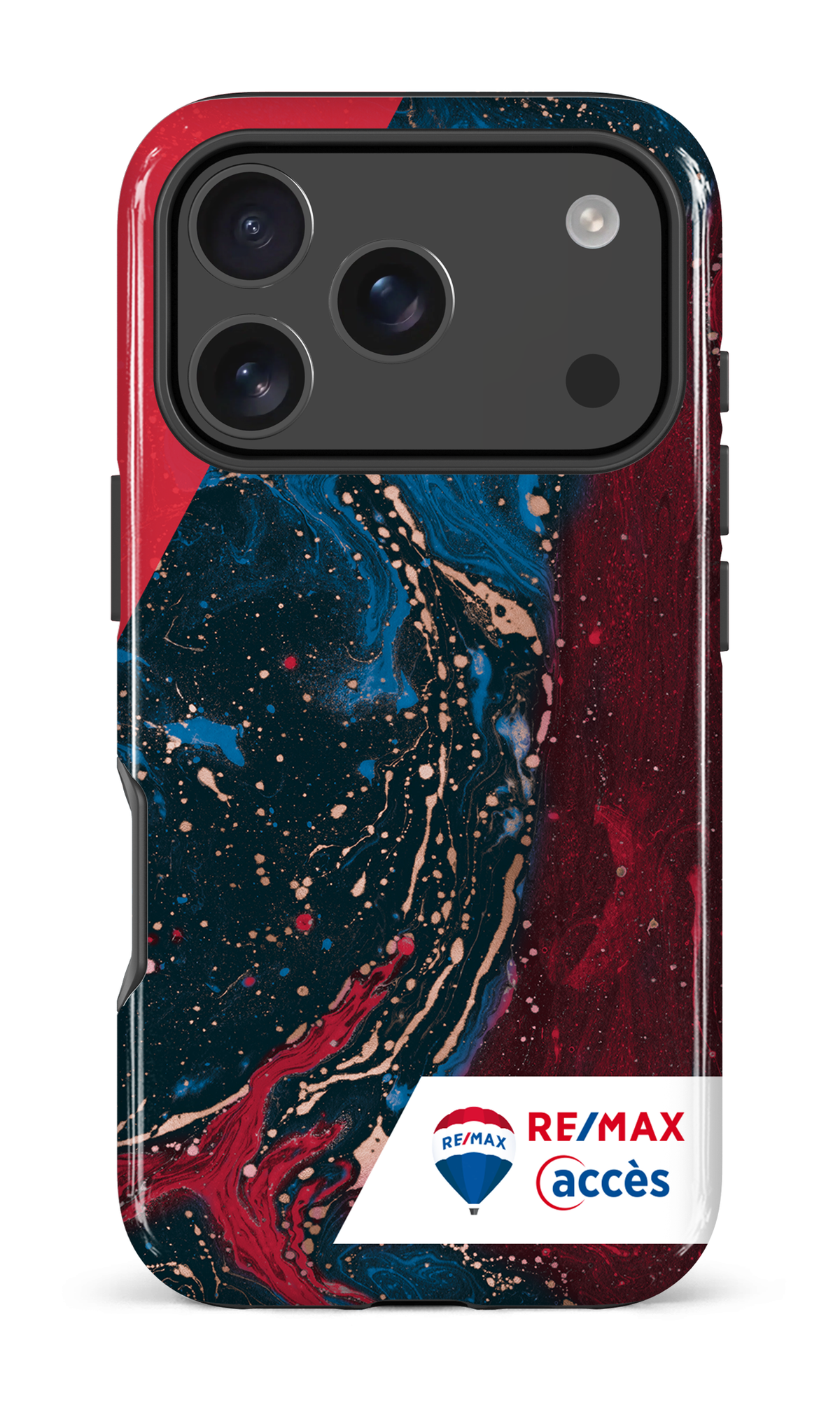 iPhone 17 Pro Impact Case Peinture marbrée sombre -
