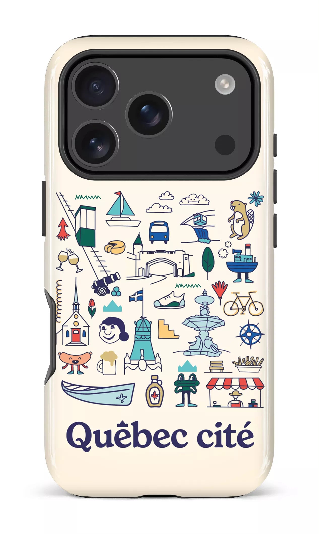 iPhone 17 Pro Impact Case Québec illustré -