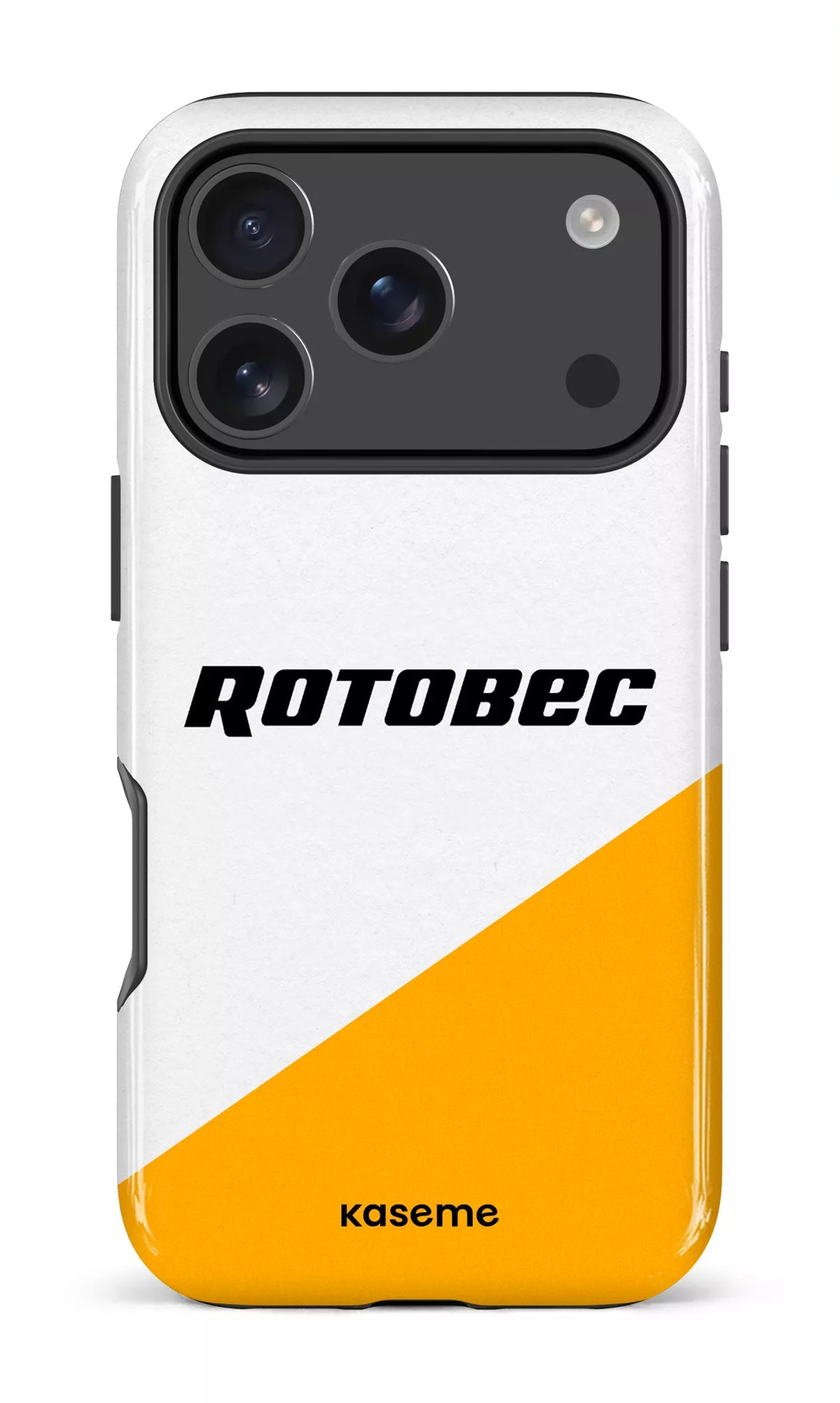 iPhone 17 Pro Impact Case Rotobec Blanc et Jaune -