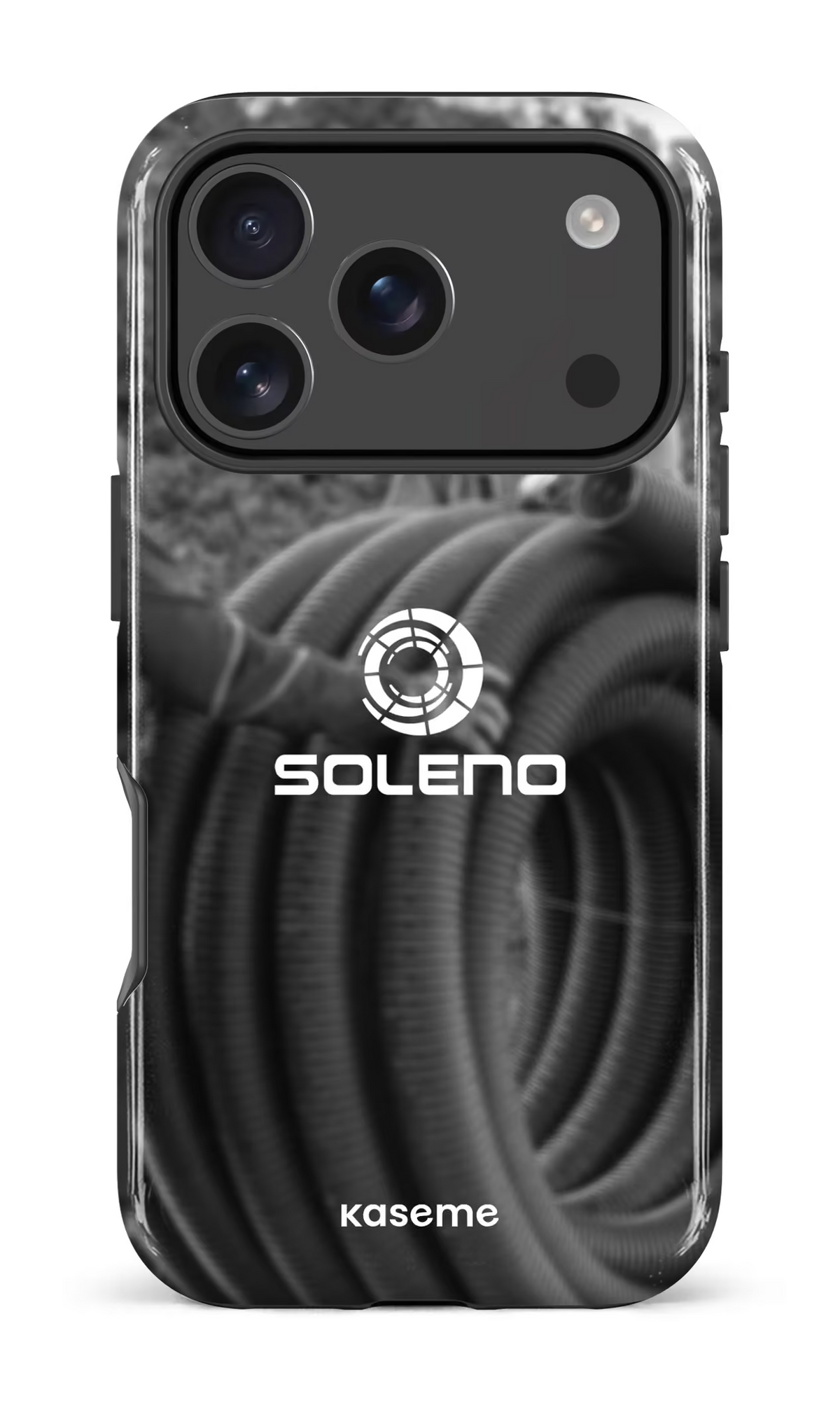 iPhone 17 Pro Impact Case Soleno tuyau N&B -
