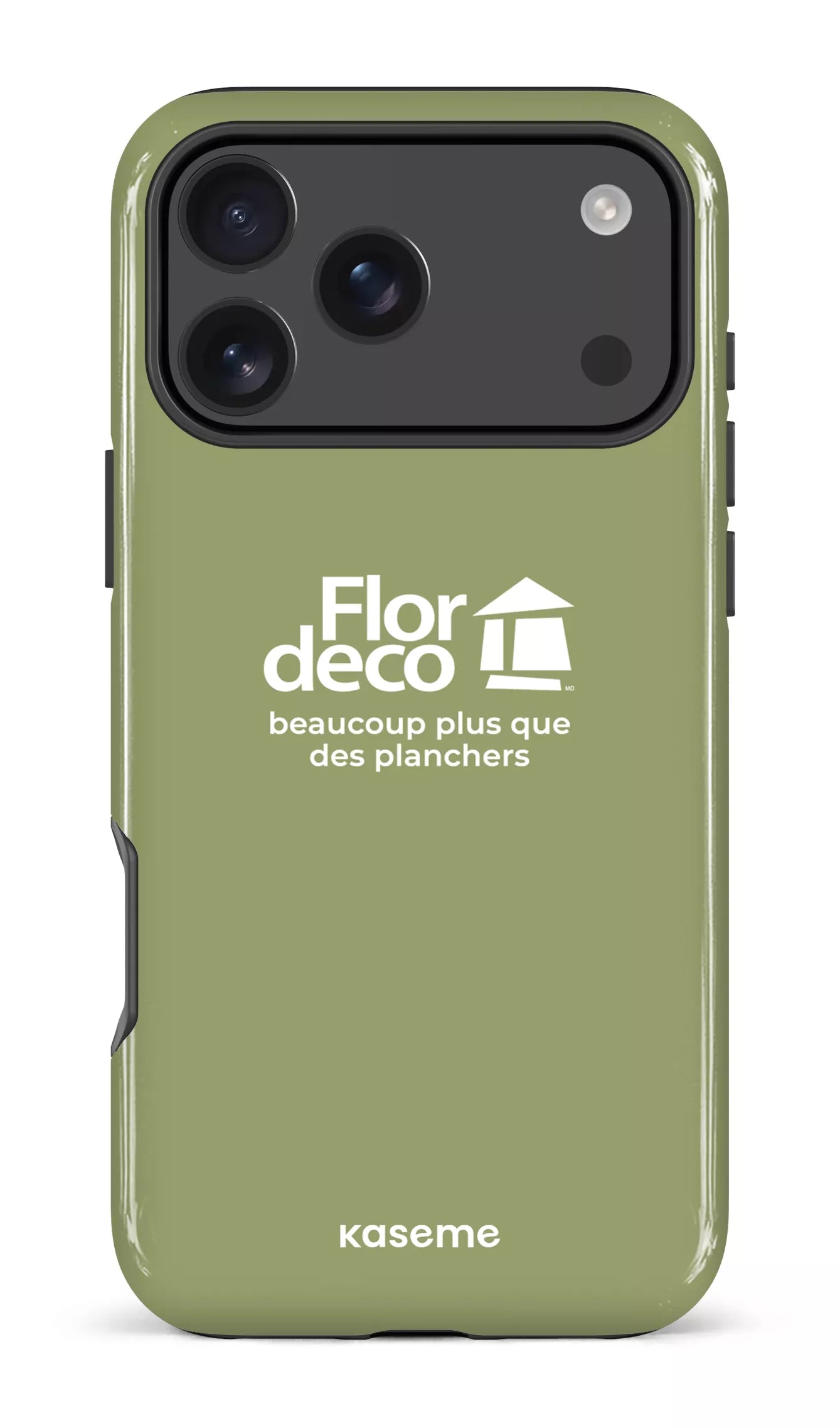 iPhone 17 Pro Max Impact Case Flordeco logo Sauge -