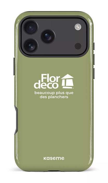 iPhone 17 Pro Max Impact Case Flordeco logo Sauge -