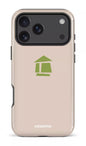 iPhone 17 Pro Max Impact Case Flordeco logo grège -