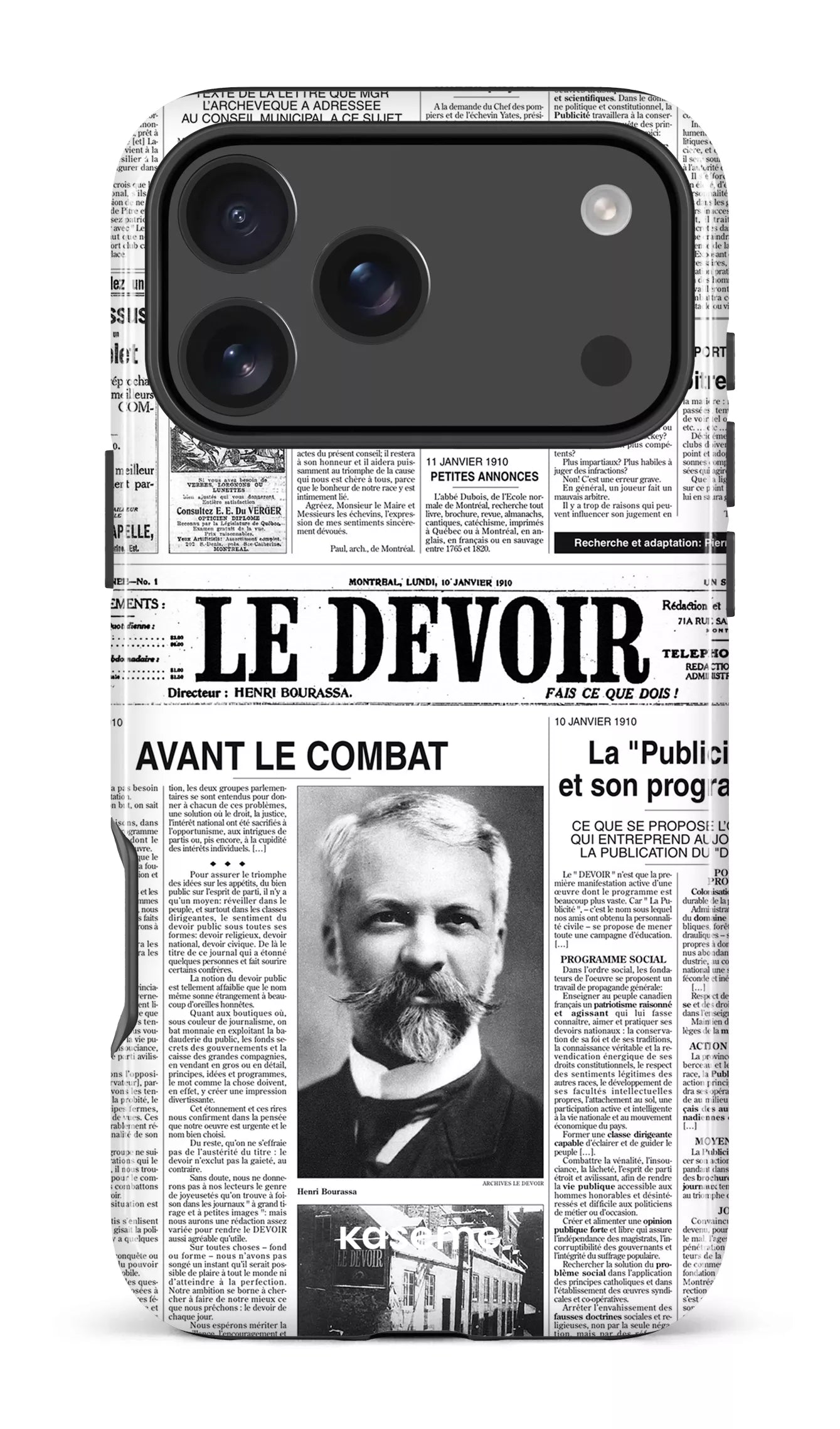 iPhone 17 Pro Max Impact Case Le Devoir — Premier édito -