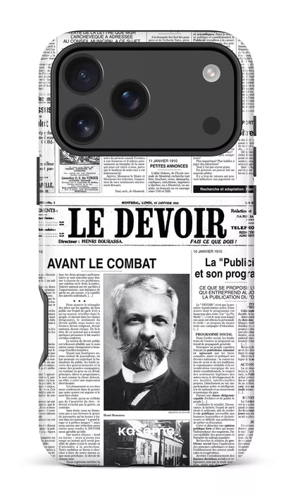 iPhone 17 Pro Max Impact Case Le Devoir — Premier édito -