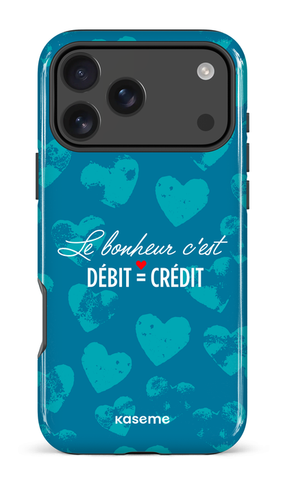 iPhone 17 Pro Max Impact Case Le bonheur c'est débit = crédit -