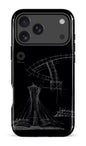 iPhone 17 Pro Max Impact Case Parc Olympique - Croquis Plan Noir -