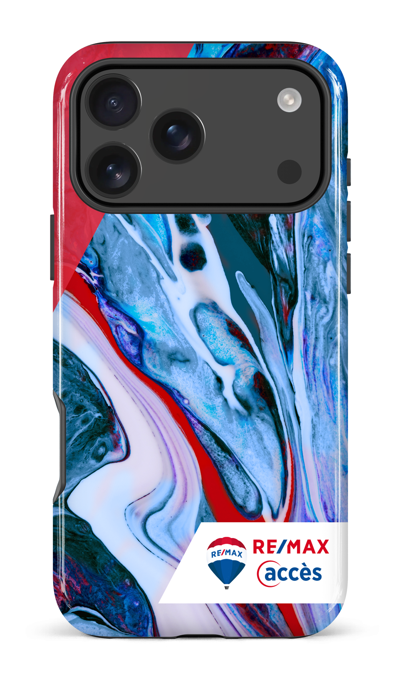 iPhone 17 Pro Max Impact Case Peinture marbrée claire -