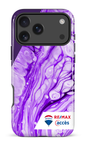 iPhone 17 Pro Max Impact Case Peinture marbrée claire violette -