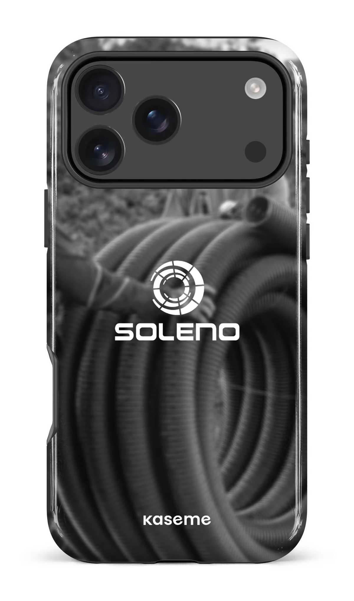 iPhone 17 Pro Max Impact Case Soleno tuyau N&B -