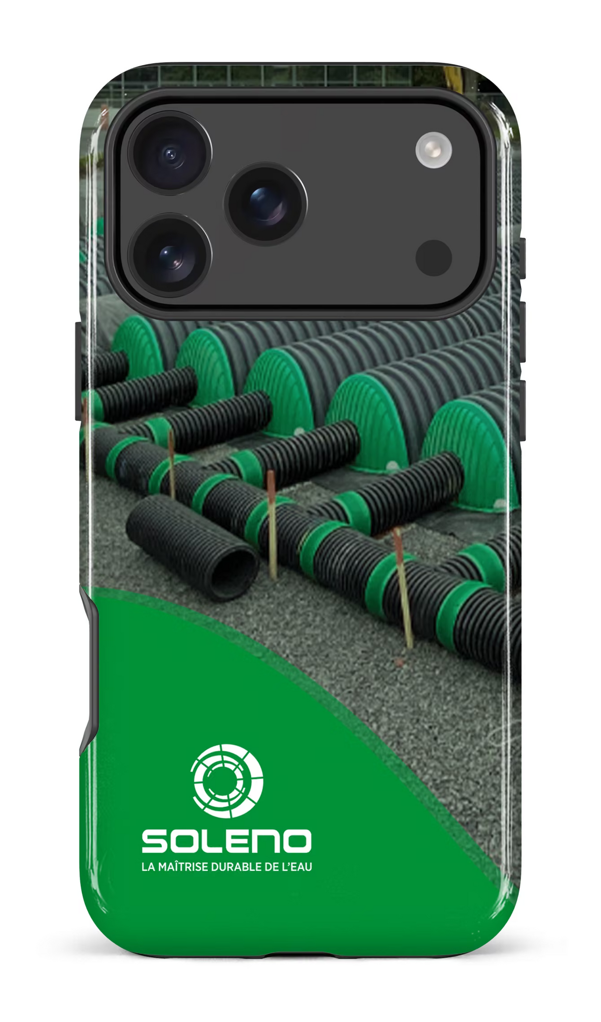 iPhone 17 Pro Max Impact Case Soleno tuyaux vert x vague -