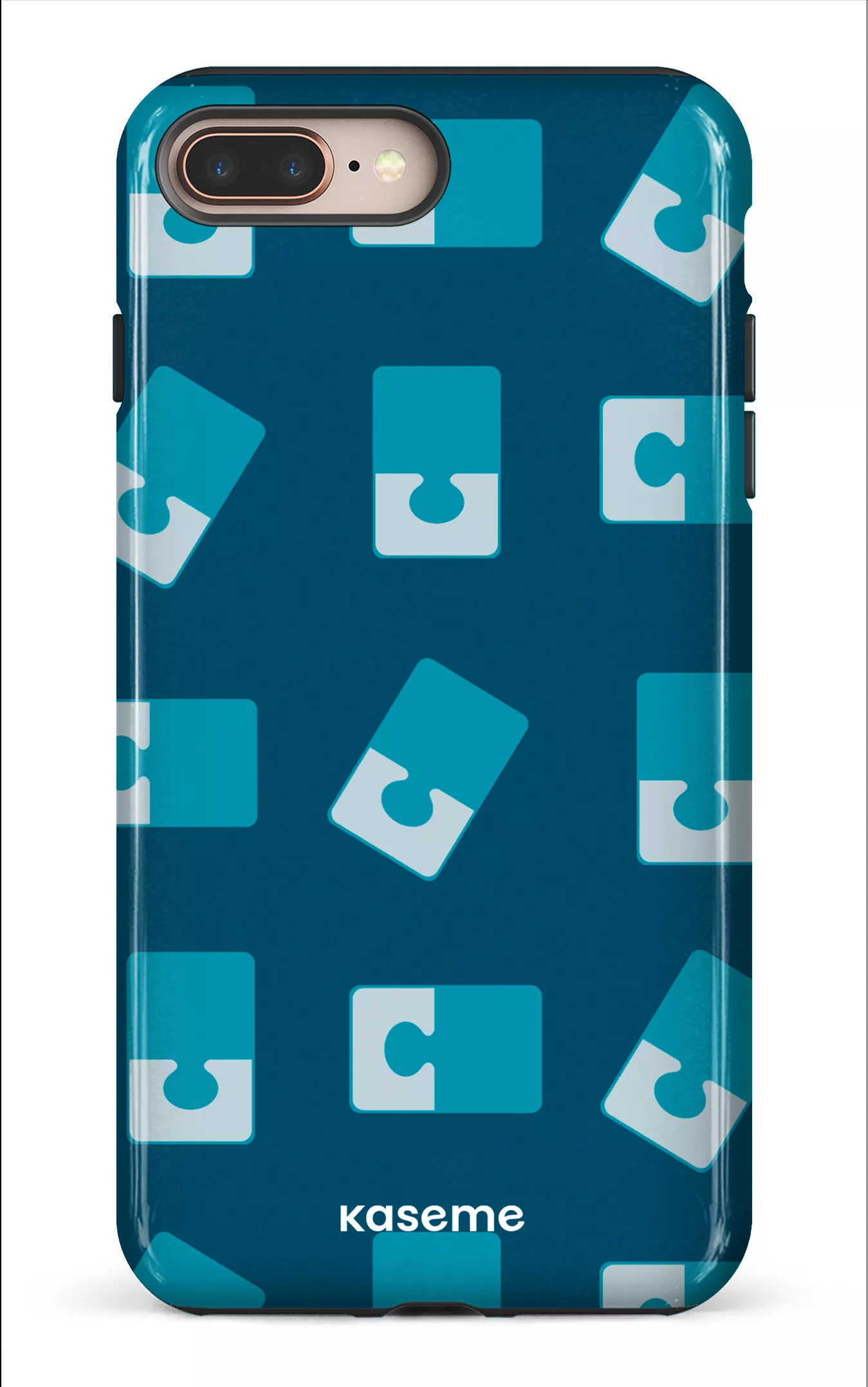 iPhone 8 Plus Tough Casse-tête Bleu -