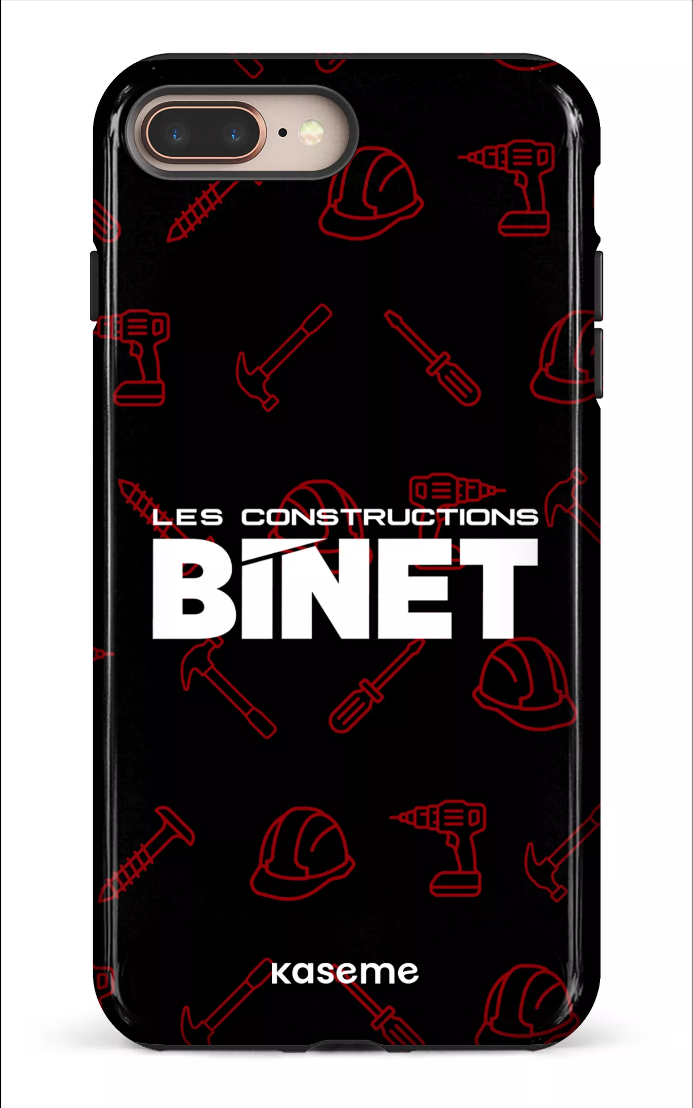 iPhone 8 Plus Tough Constructions Binet Noir -