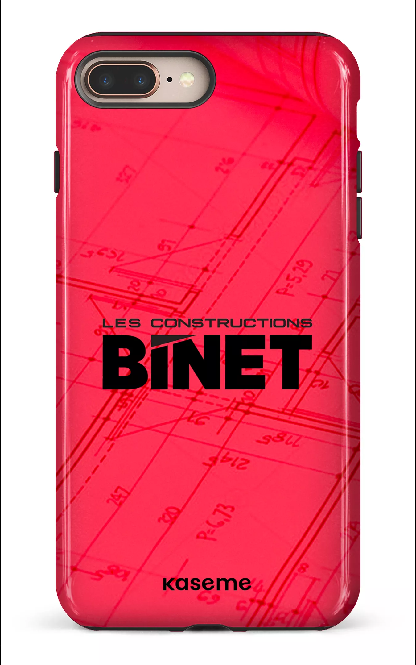 iPhone 8 Plus Tough Constructions Binet Rouge -