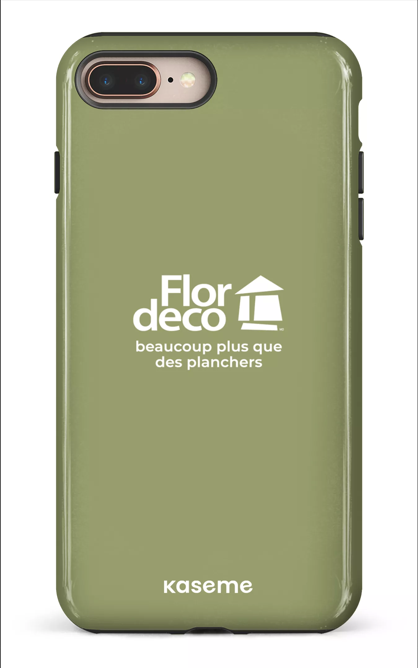 iPhone 8 Plus Tough Flordeco logo Sauge -