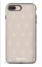 iPhone 8 Plus Tough Flordeco motif grège -