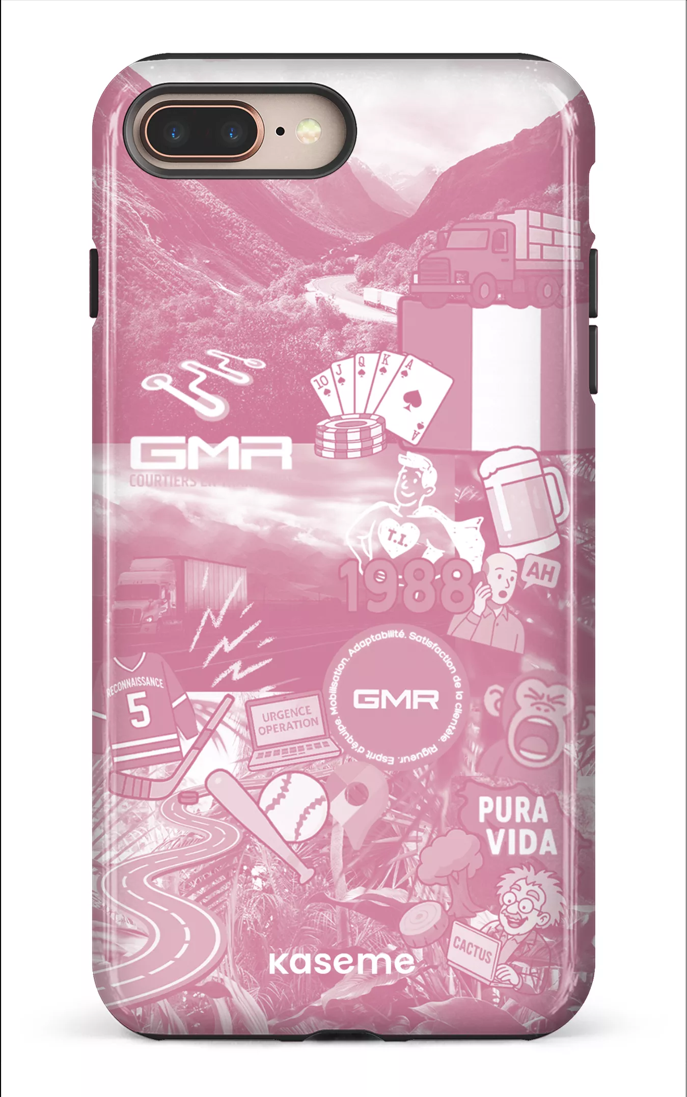 iPhone 8 Plus Tough GMR Collage Rose -