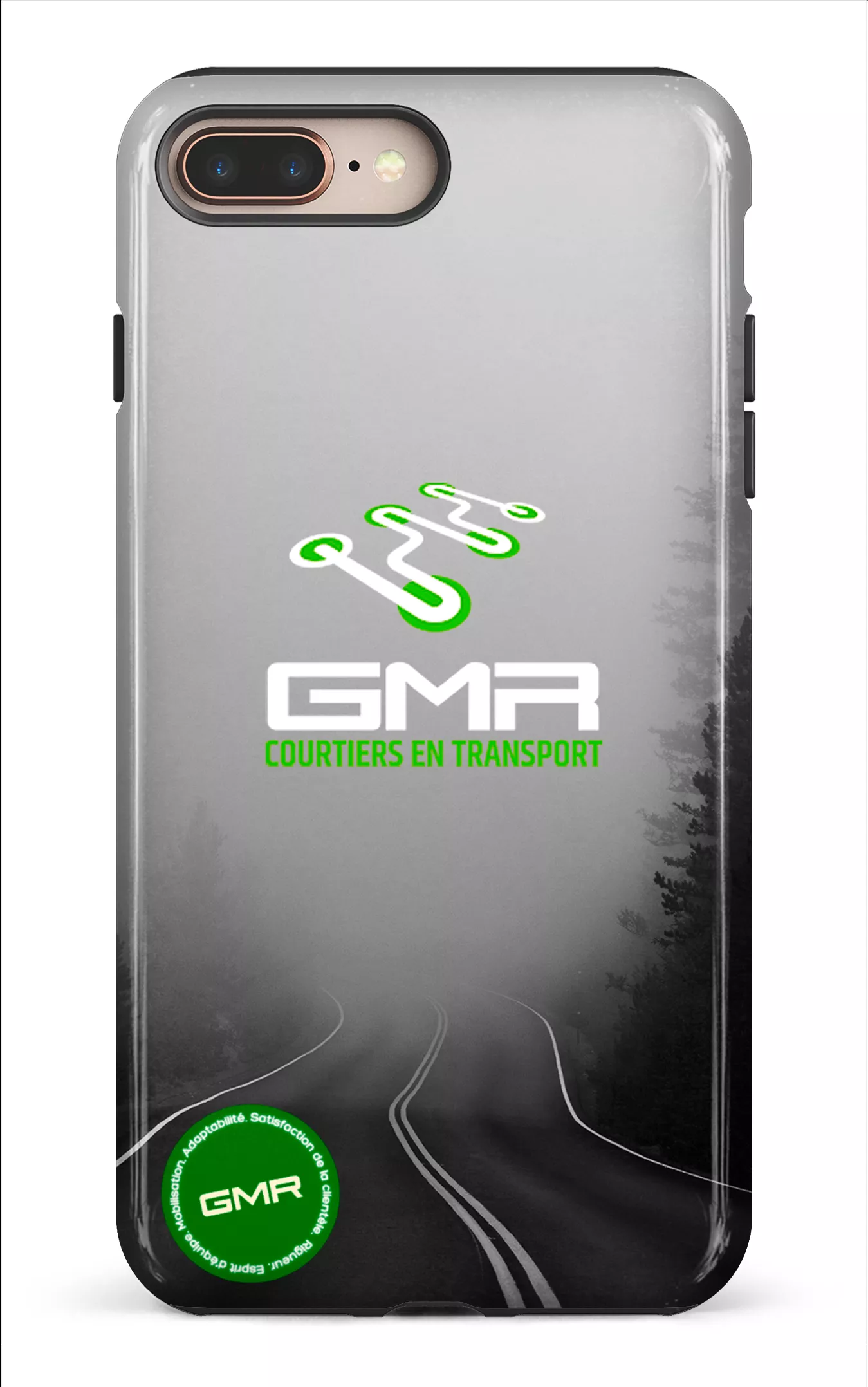 iPhone 8 Plus Tough GMR Route Noir et Blanc -