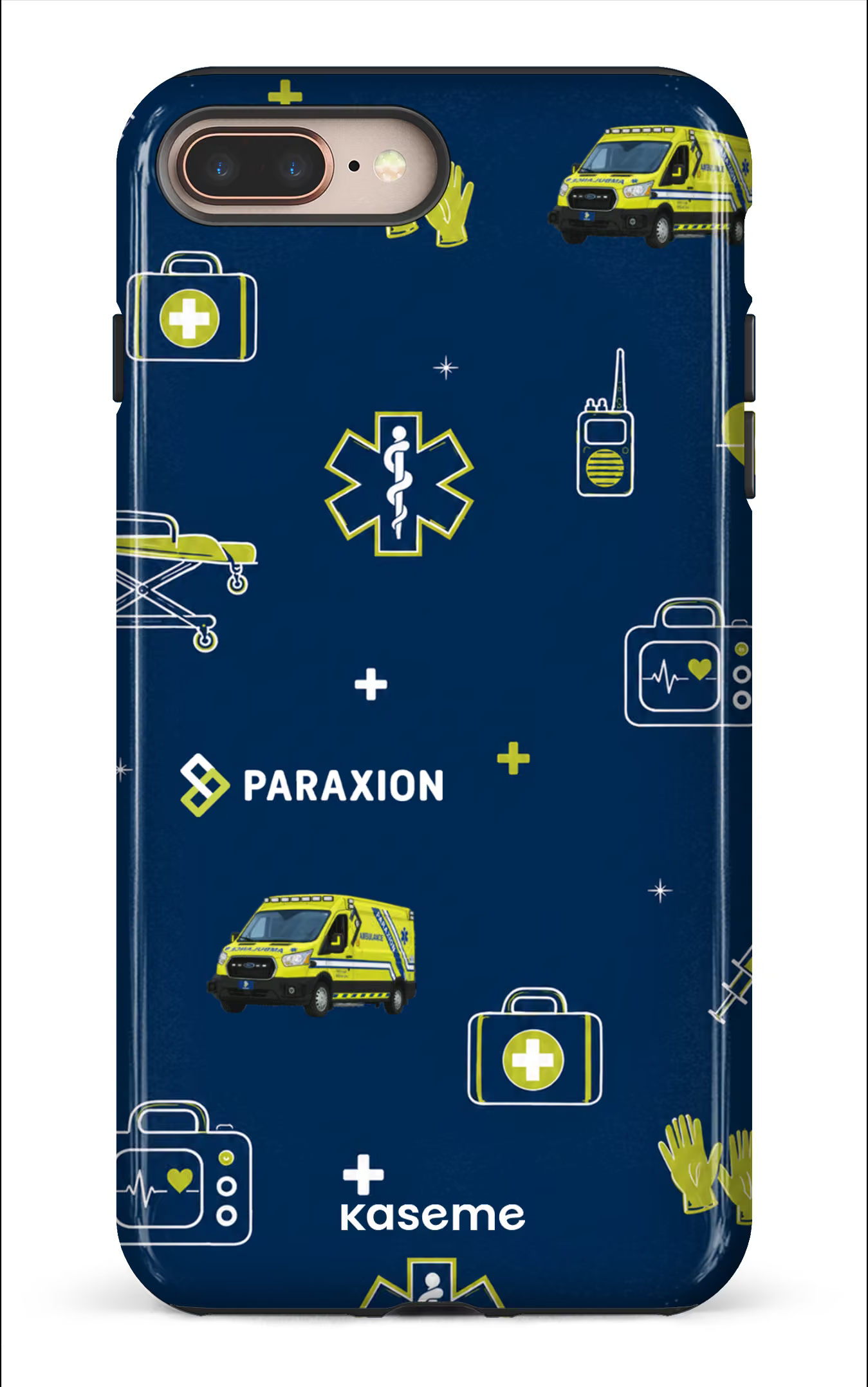 iPhone 8 Plus Tough Icônes bleu Paraxion -