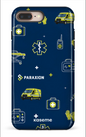 iPhone 8 Plus Tough Icônes bleu Paraxion -
