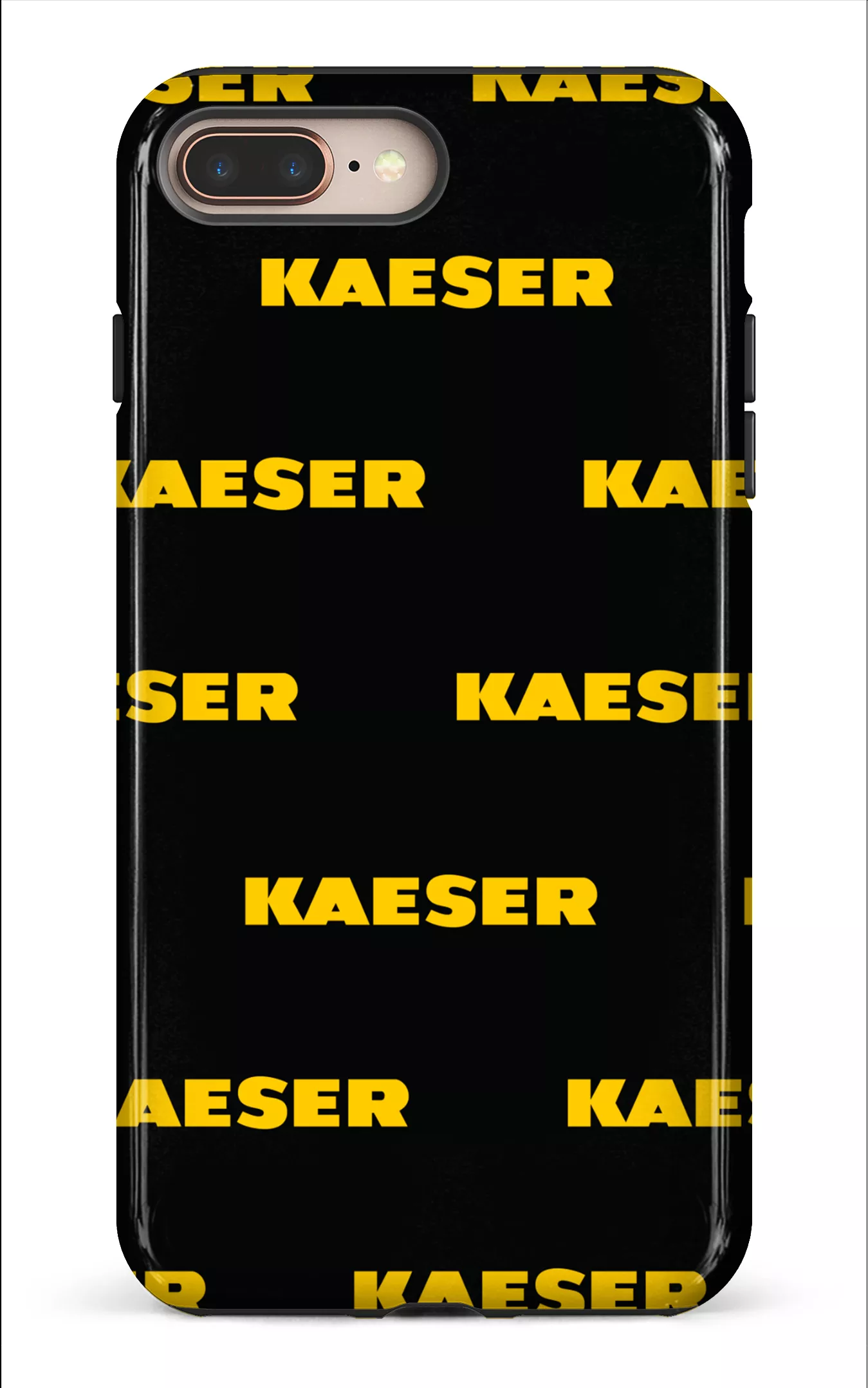iPhone 8 Plus Tough Kaeser Pattern Noir -