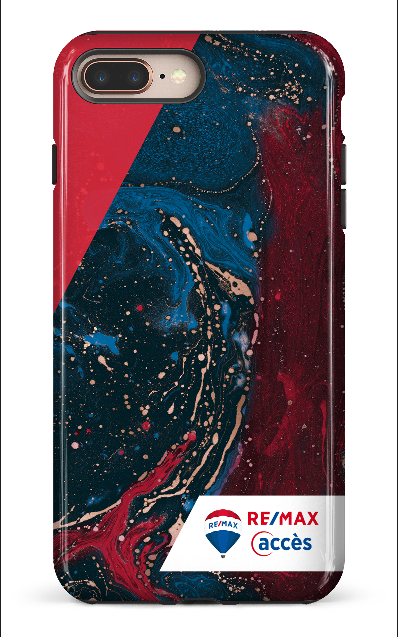 iPhone 8 Plus Tough Peinture marbrée sombre -