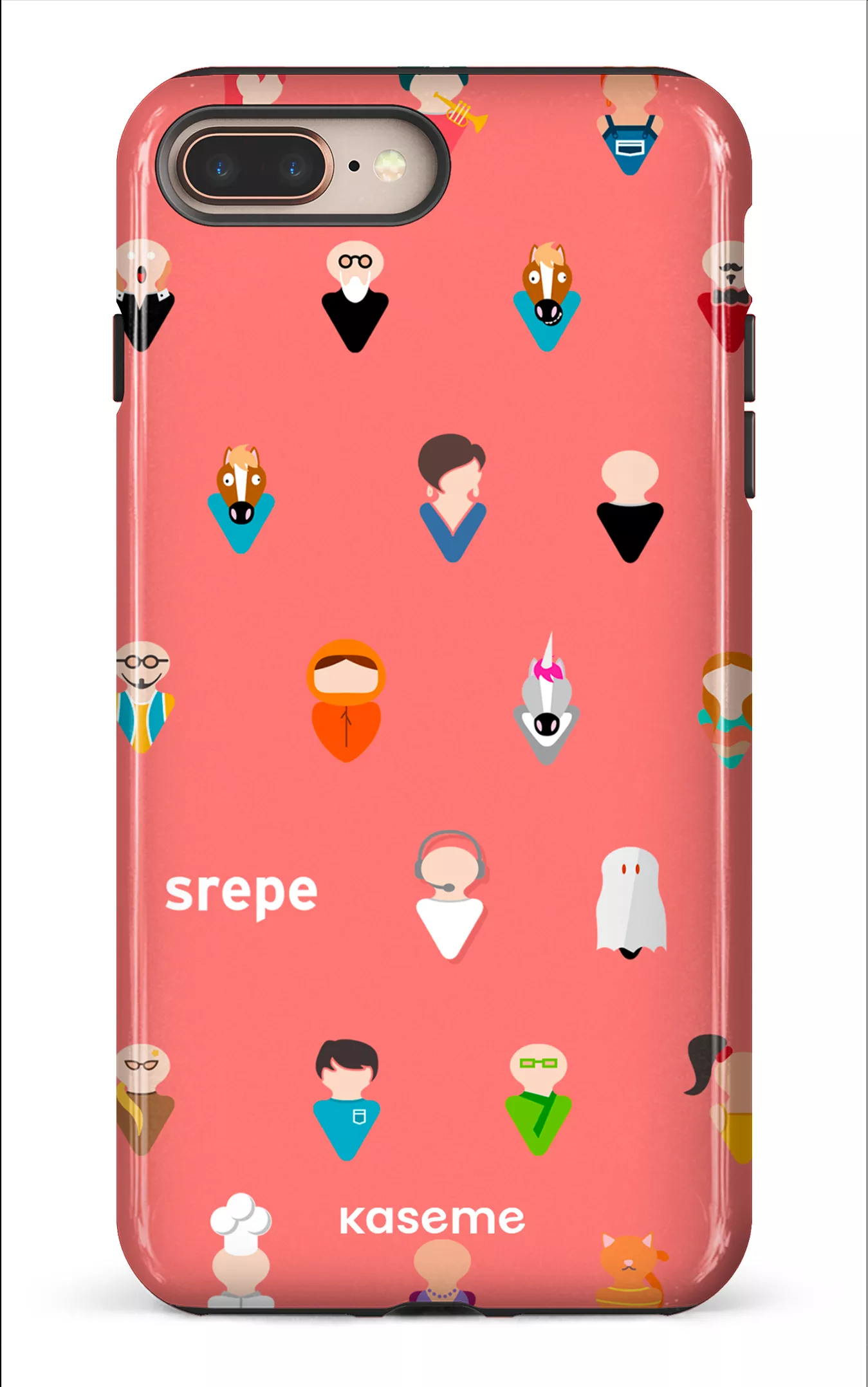 iPhone 8 Plus Tough Personnages Saumon -