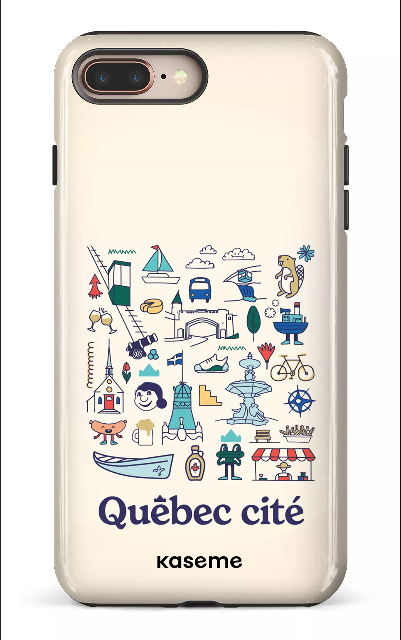 iPhone 8 Plus Tough Québec illustré -