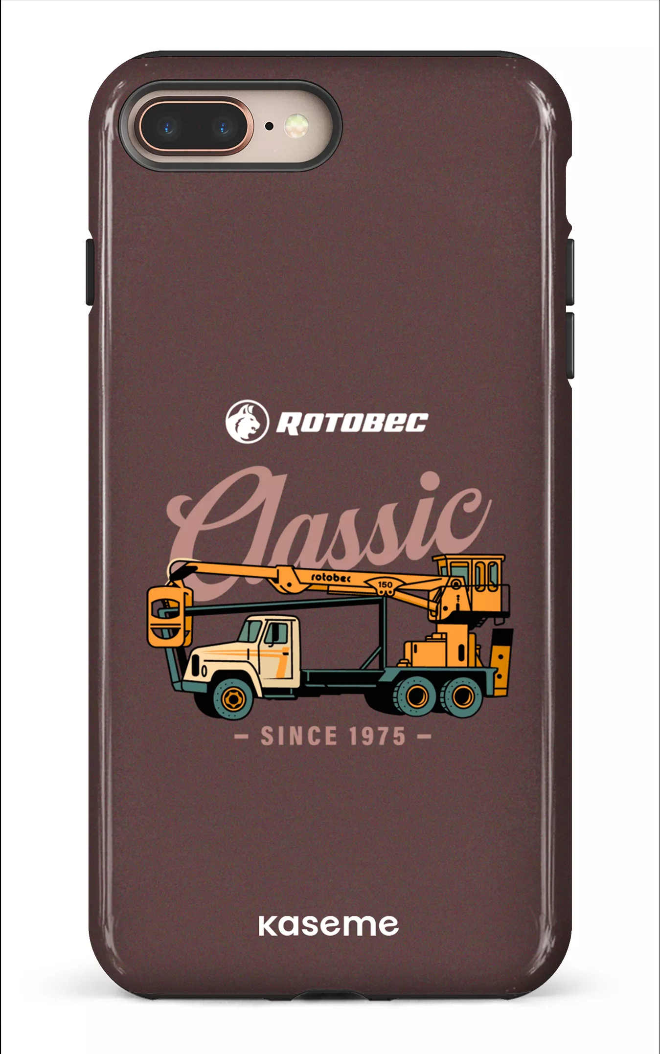 iPhone 8 Plus Tough Rotobec Brun "Classic" -