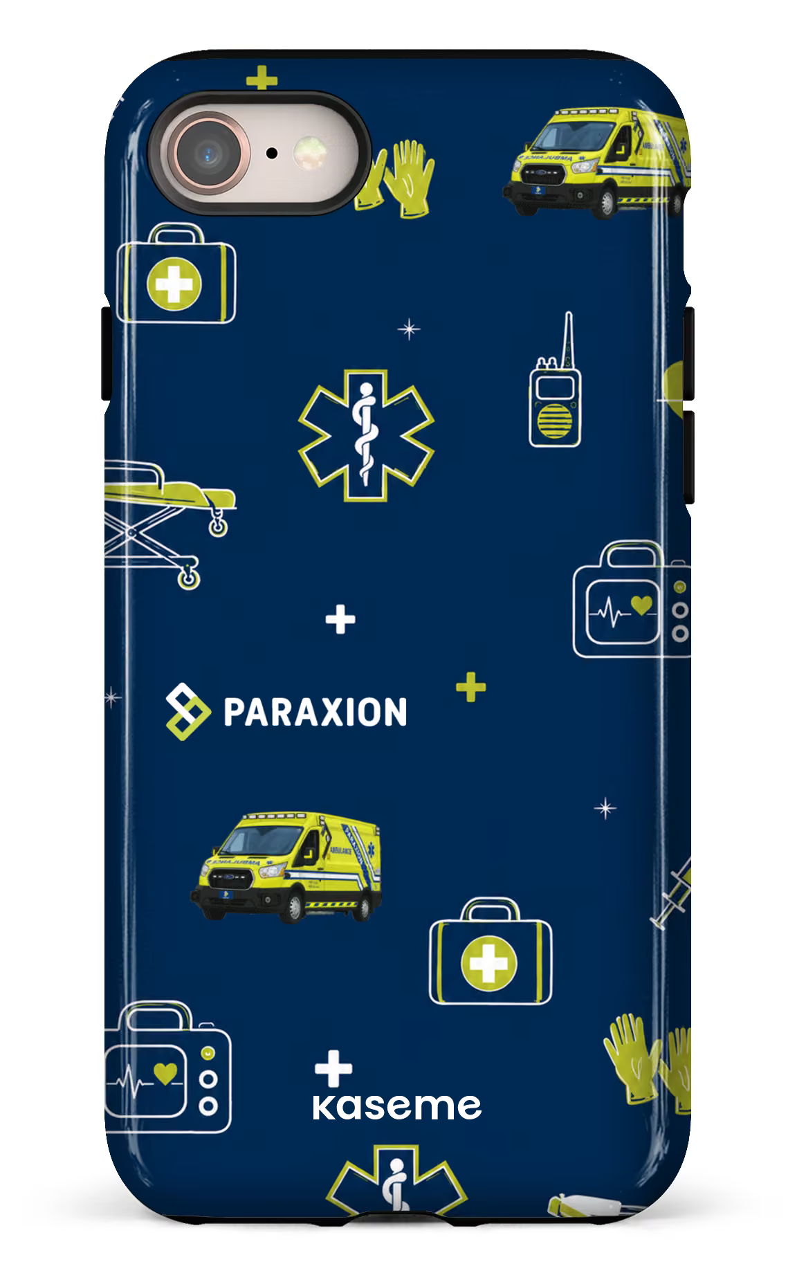 iPhone 8 Tough Icônes bleu Paraxion -