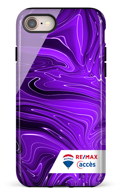 iPhone 8 Tough Peinture marbrée sombre violette -