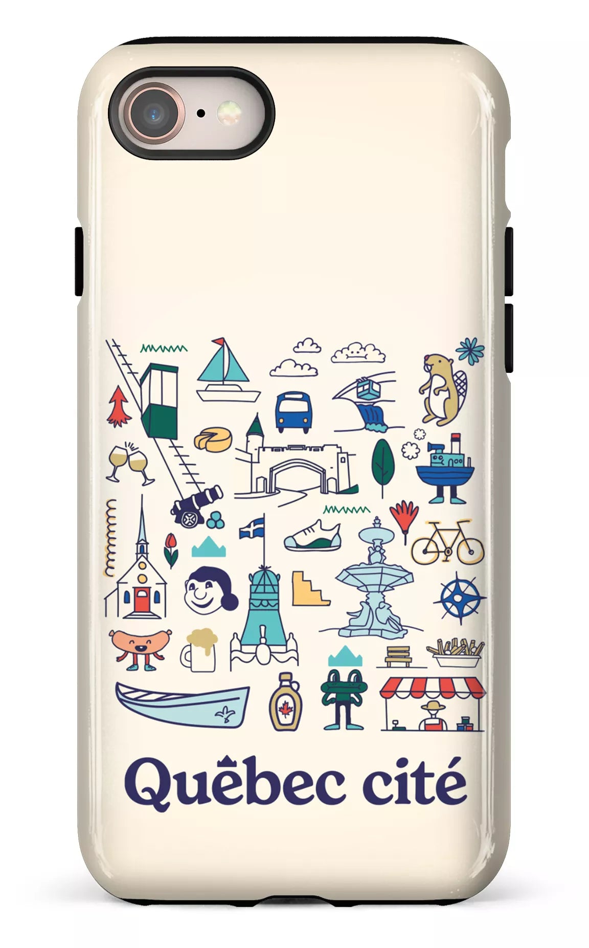 iPhone 8 Tough Québec illustré -