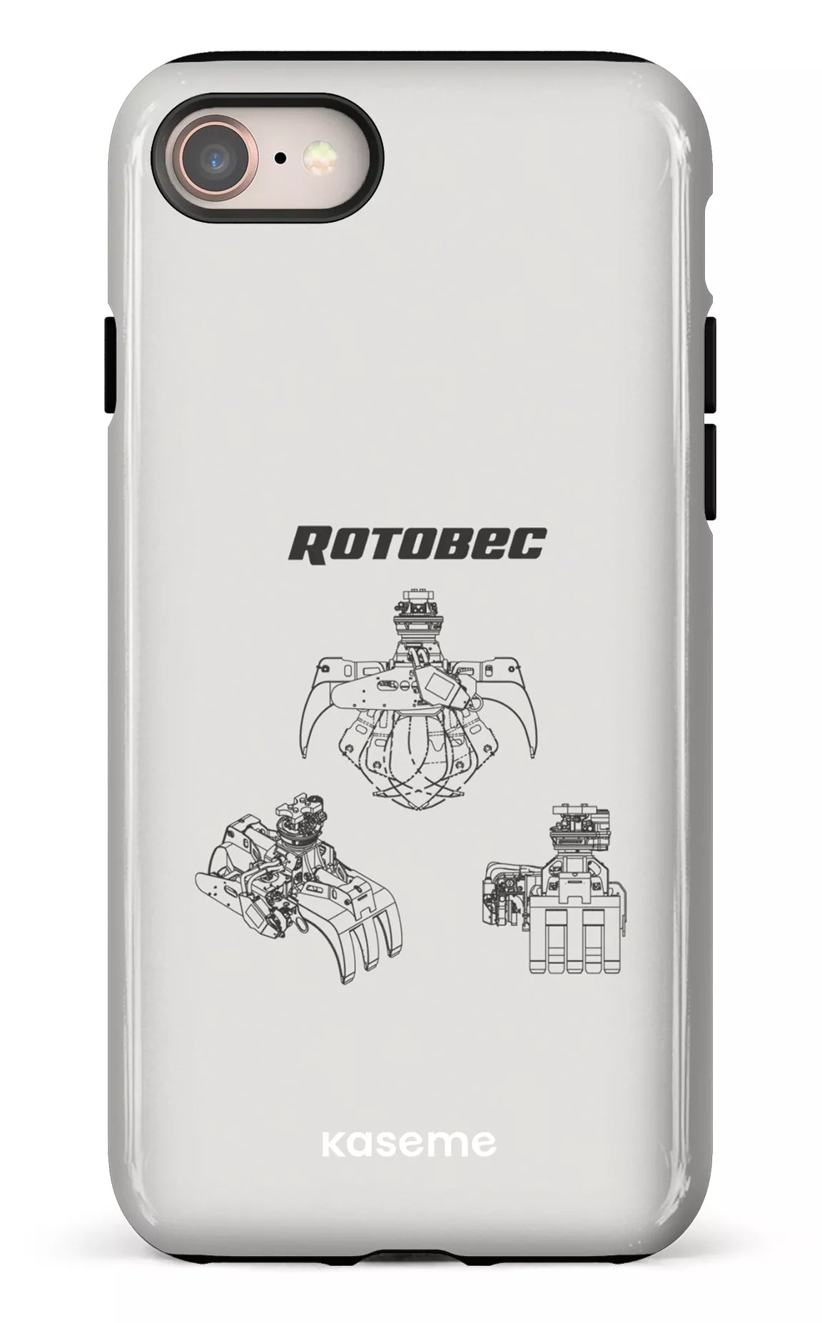 iPhone 8 Tough Rotobec Gris -