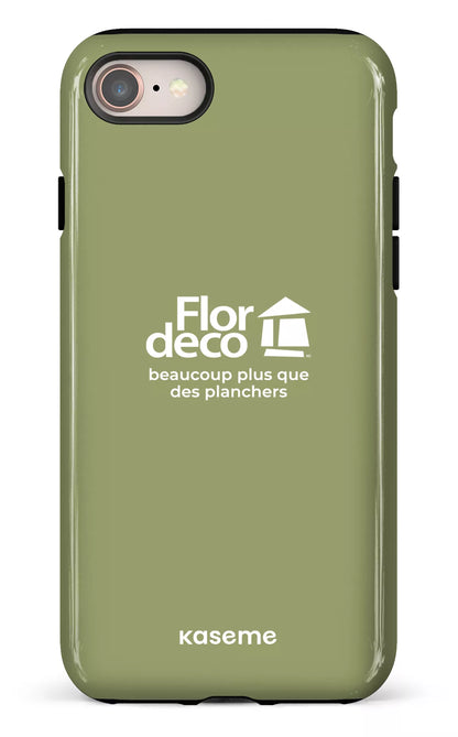 iPhone SE Tough Flordeco logo Sauge -