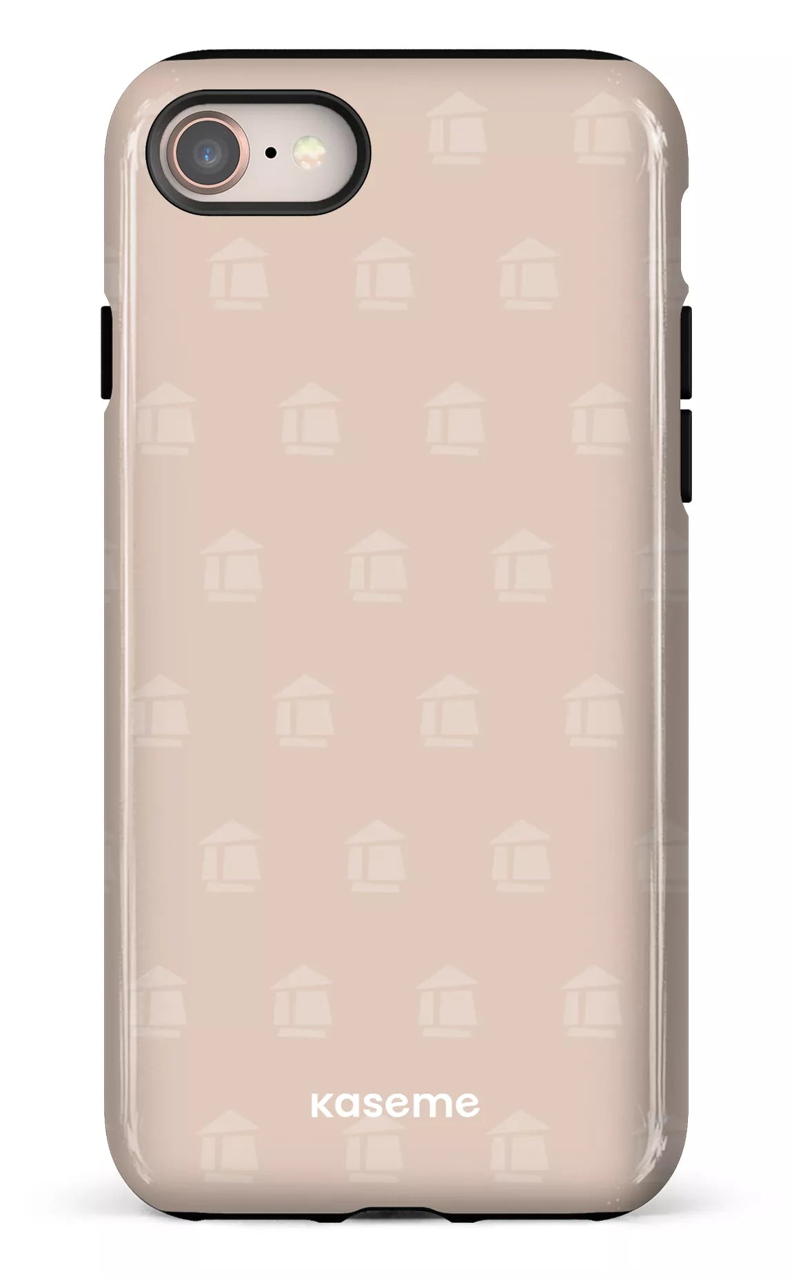 iPhone SE Tough Flordeco motif grège -