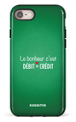 iPhone SE Tough Le bonheur c'est débit = crédit (vert) -