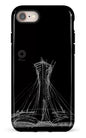 iPhone SE Tough Parc Olympique - Croquis Noir -