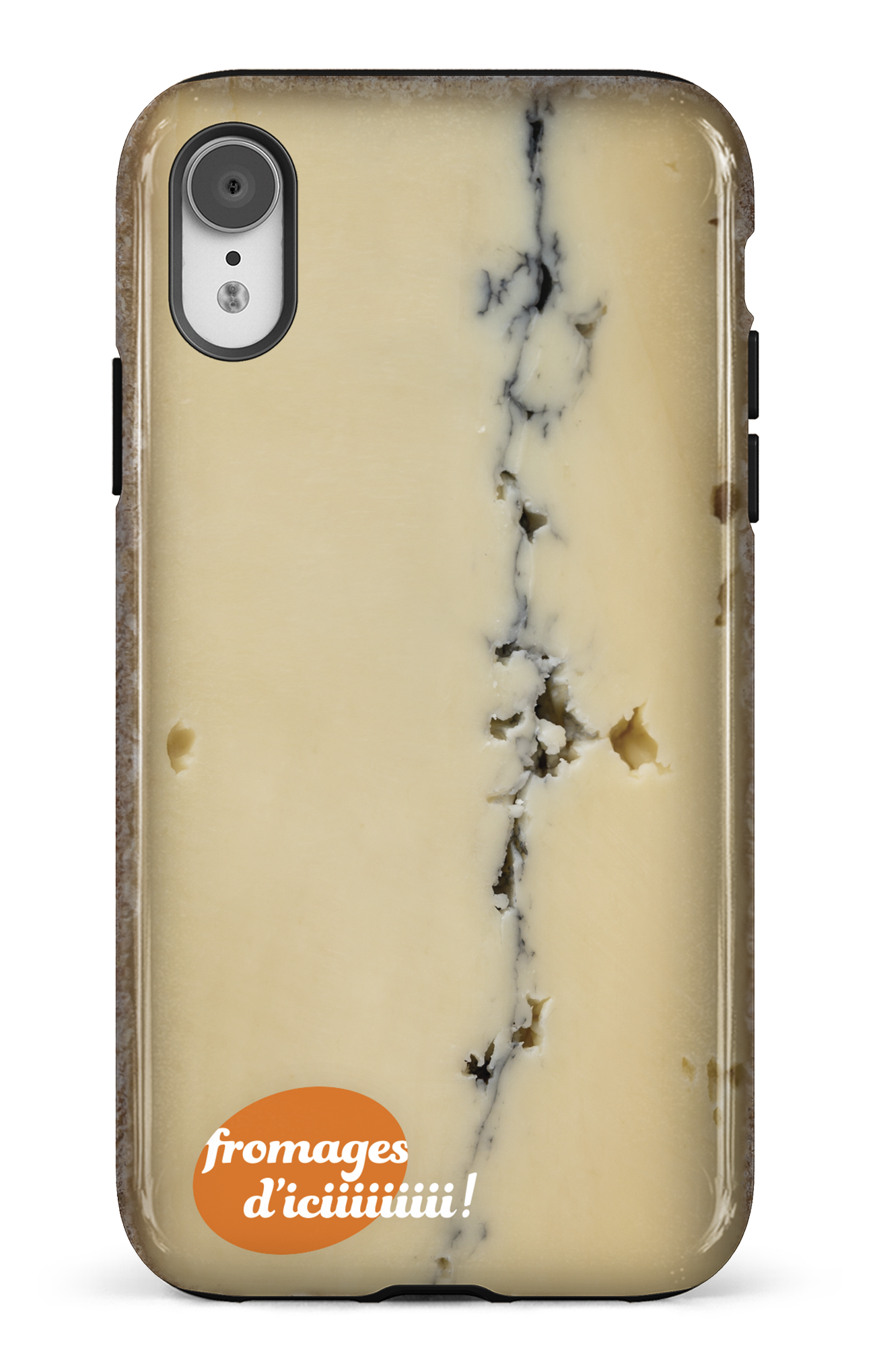 iPhone XR Tough Fromage Cendré Logo -