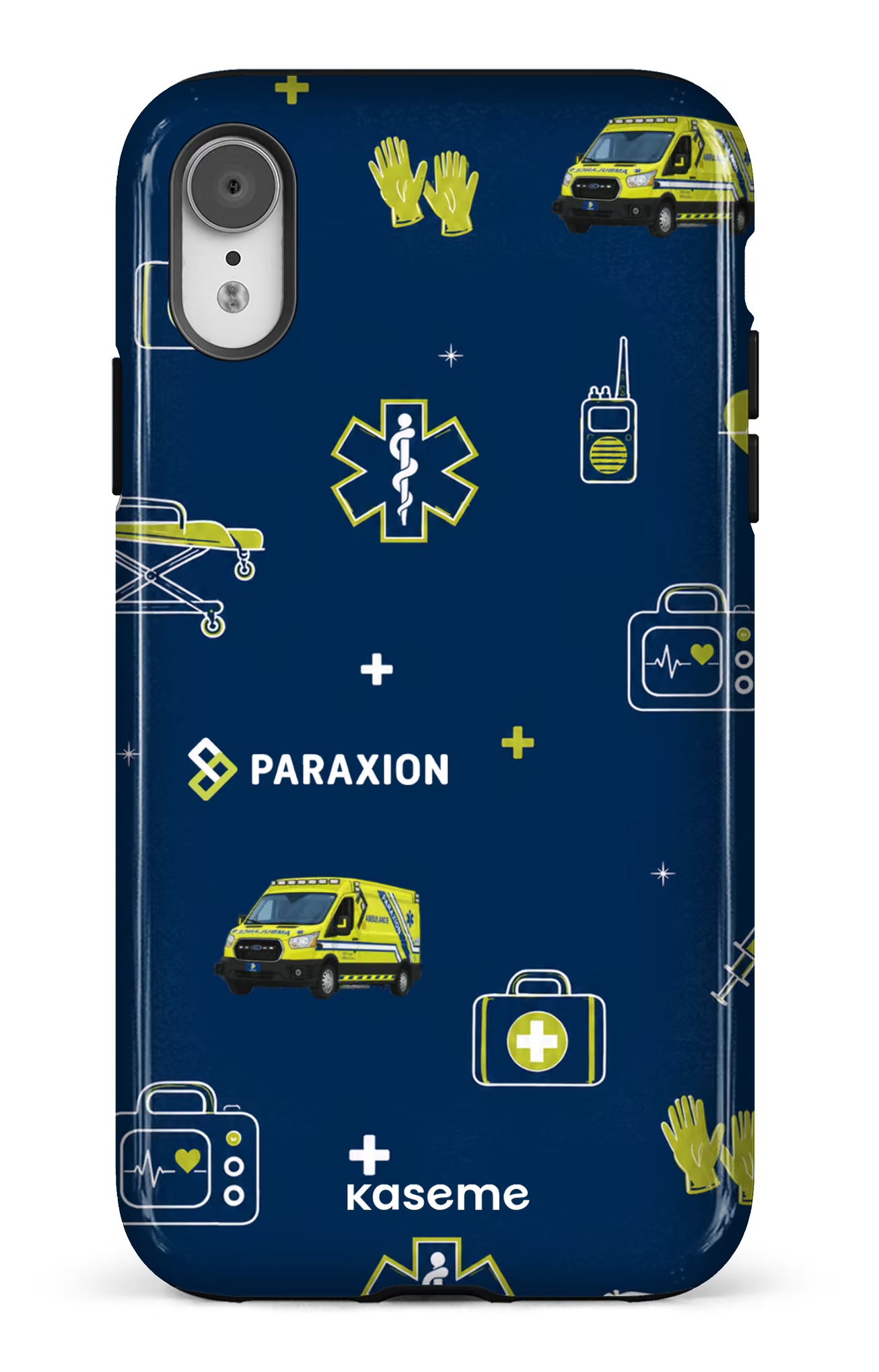iPhone XR Tough Icônes bleu Paraxion -