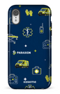 iPhone XR Tough Icônes bleu Paraxion -