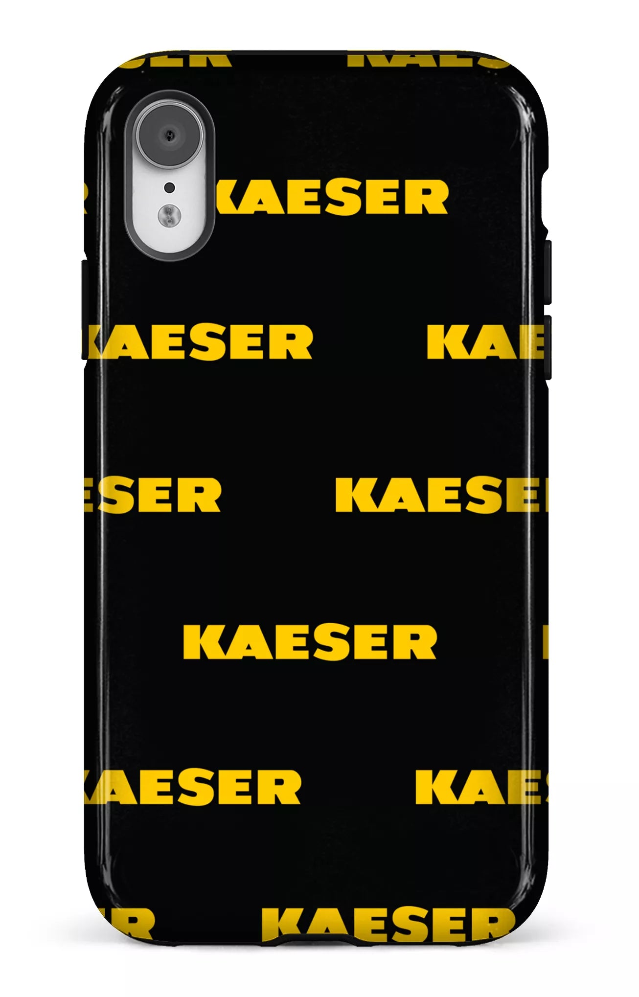 iPhone XR Tough Kaeser Pattern Noir -