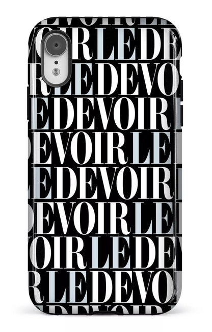 iPhone XR Tough Le Devoir — Gros logos -