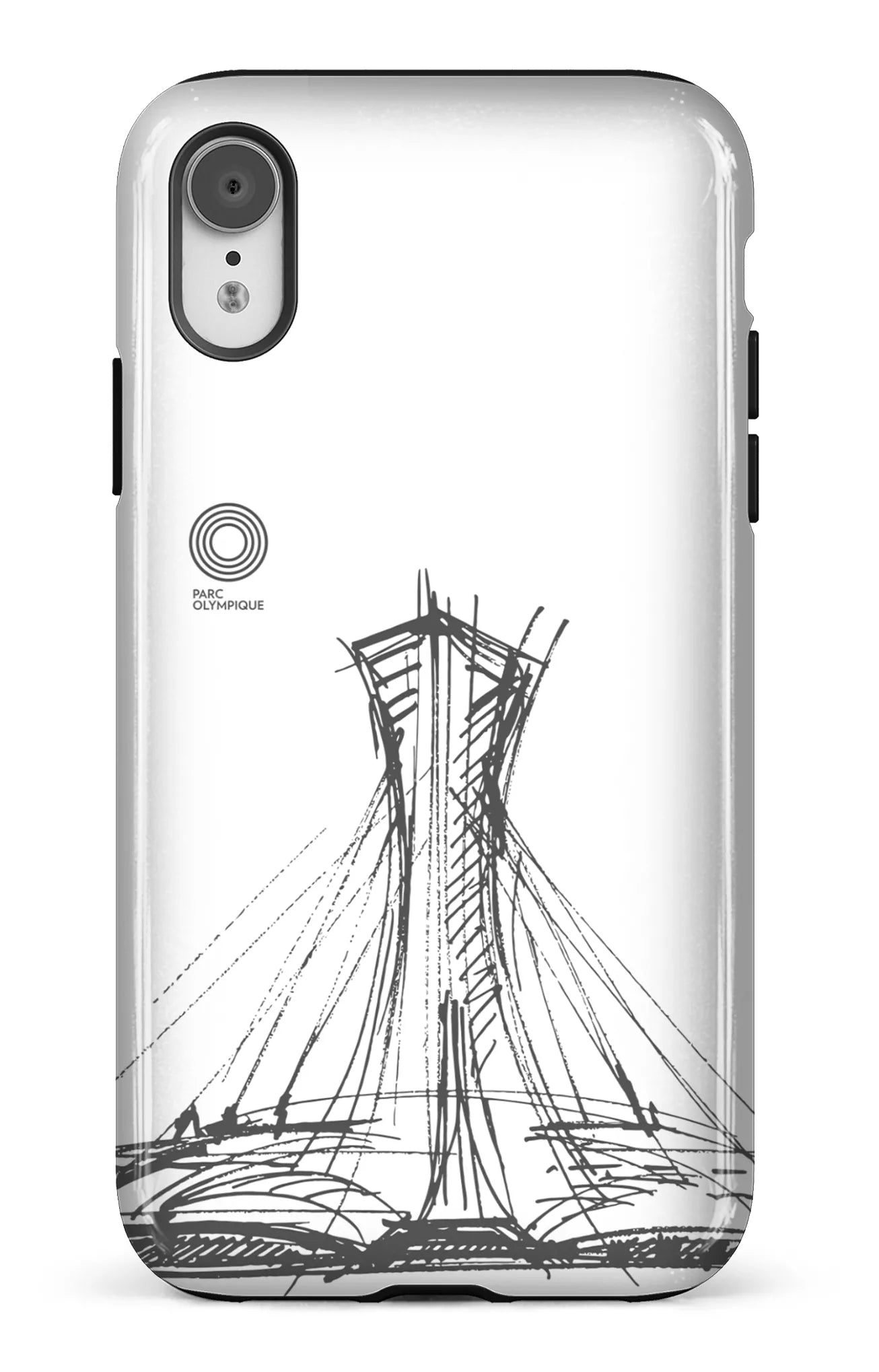 iPhone XR Tough Parc Olympique - Croquis Blanc -