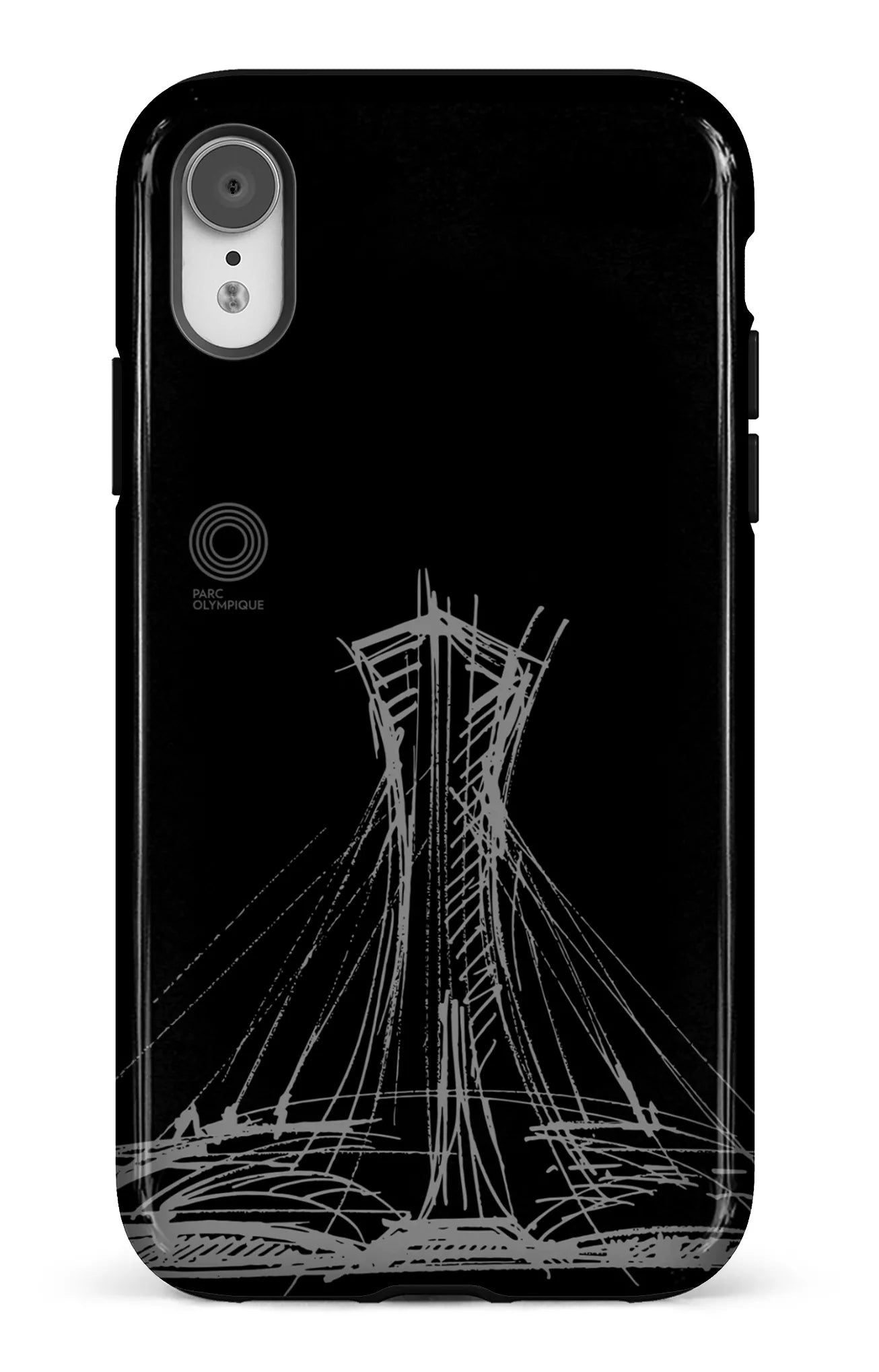 iPhone XR Tough Parc Olympique - Croquis Noir -