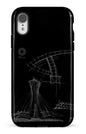 iPhone XR Tough Parc Olympique - Croquis Plan Noir -