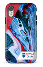 iPhone XR Tough Peinture marbrée claire -