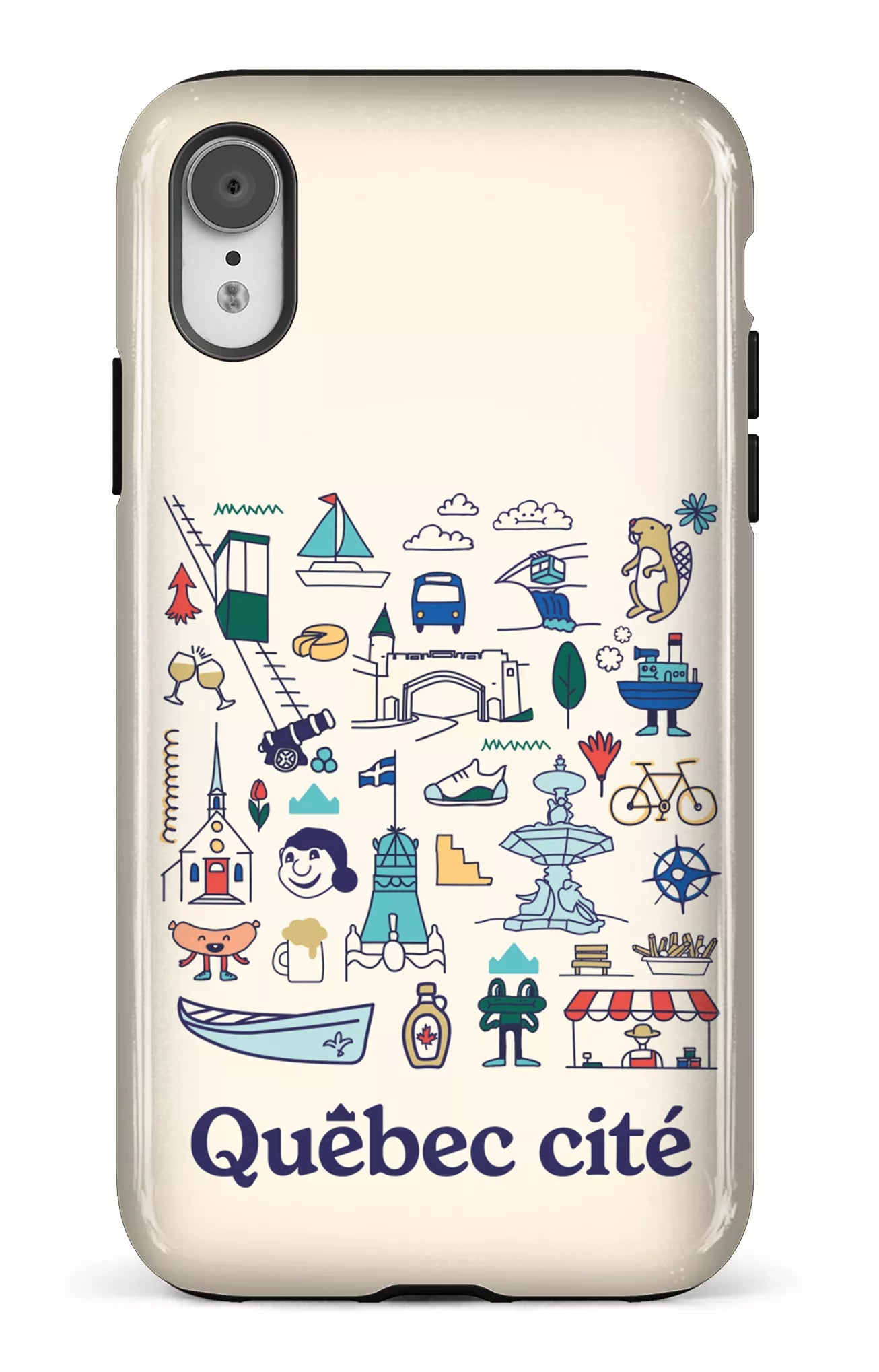 iPhone XR Tough Québec illustré -